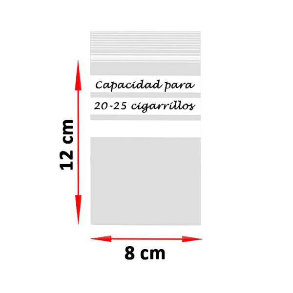 Bolsas herméticas para tabaco Formato B (8x12cm)