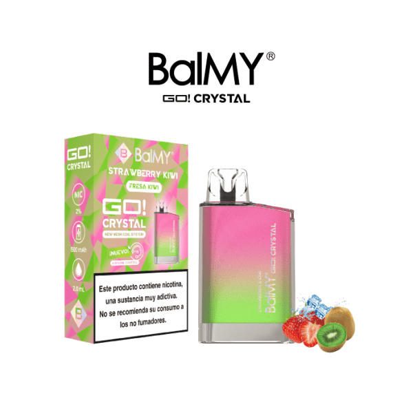 Pod desechable BalMY GO Crystal 20mg/ml nicotina – Fresa Kiwi